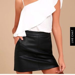 Lulus leather black skirt